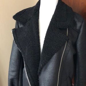 American Eagle Outfitters Jackets & Coats - AE Sherpa Black Moto Jacket M American Eagle Outfitters Jackets & Coats - AE Sherpa Black Moto Jacket M